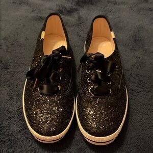 Keds + Kate Spade Black Glitter Women's Sneakers